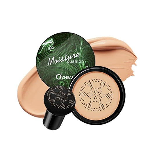 O'CHEAL Mushroom Head Air Cushion BB Cream Foundation Cream for Face Makeup Concealer Cushion for Face Comestics Make Up Cushion Compact Natural