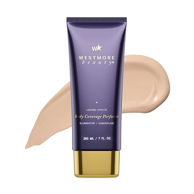 Westmore Beauty Body Coverage Perfector – Waterproof Leg & Body Makeup/Bronzer For Women - Best Tattoo Cover Up Makeup & Tattoo Concealer - 7 Oz Light Radiance