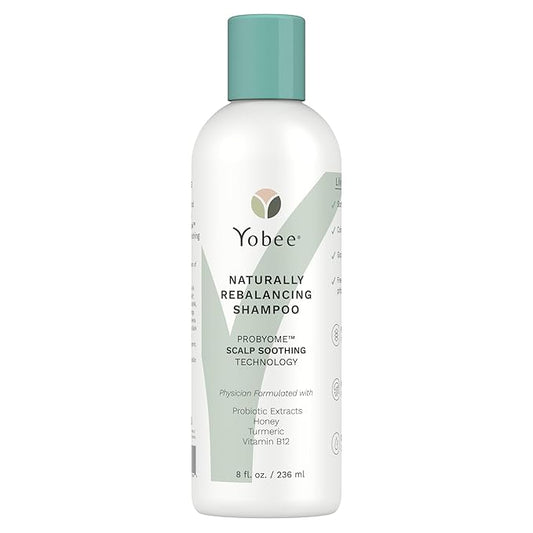 Yobee Rebalancing Shampoo – Sulfate-Free Dry, Flaky & Itchy Scalp Care | Probiotic Shampoo with Organic Honey, Turmeric, Vitamin B12 & Oat | Dandruff, Eczema & Psoriasis Relief | Doctor Founded