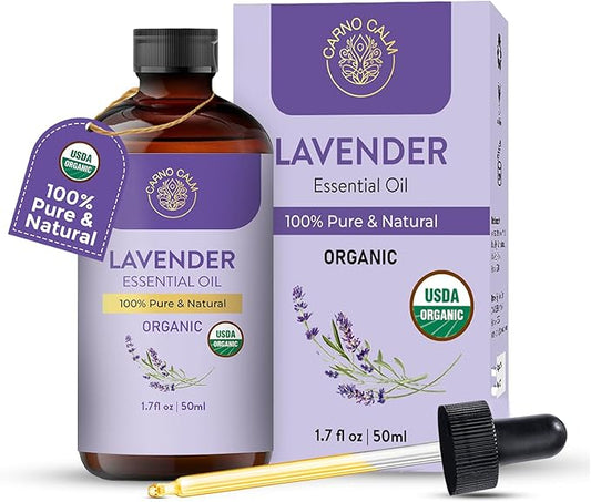 Lavender Essential Oil Pure | USDA Organic Lavender Oil for Skin, Diffuser, Aromatherapy & Hair, Massage & DIY Uses | 1.7 fl oz