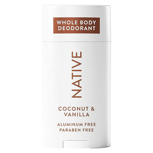Native Whole Body Deodorant Stick Contains Naturally Derived Ingredients, Deodorant for Men and Women | 72 Hour Odor Protection, Aluminum Free with Coconut Oil and Shea Butter | Coconut & Vanilla