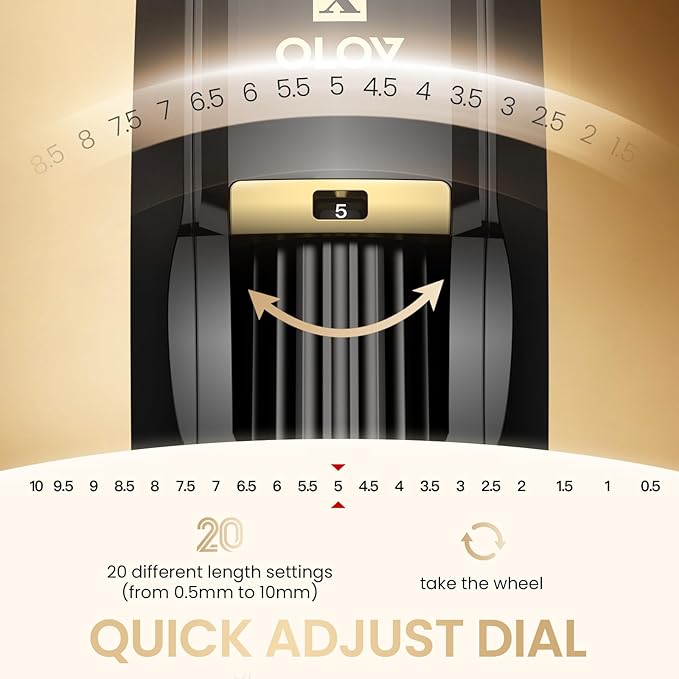 Men's Beard Trimmer - All-in-One Trimmer with Precision Dial - Premium Facial Hair Groomer - Adjustable 20 Length Setting, USB Recharge Dock, Cordless Waterproof Wet/Dry Clipper