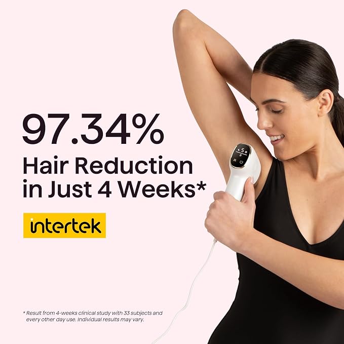 Wavytalk IPL Hair Removal Device, Bare It for Face Body Bikini – Long-Lasting Result & Painless, Full Body in 12 Mins with 24J Dual-Pulse & Ice Cooling, At-Home Use for Women and Men, Corded