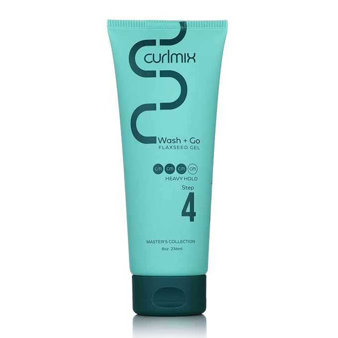 CurlMix Heavy Hold Flaxseed Gel for Curly Hair - Defines & Elongates Curls without Dryness or Flaking