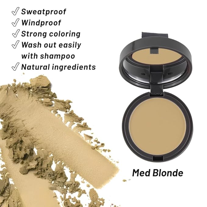 SOVONCARE Hairline Powder - Root Touch Up & Gray Hair Concealer for Men and Women, Instantly Covers Thinning Hair and Bald Spots, Natural-Looking Coverage Medium Blonde 0.35 oz