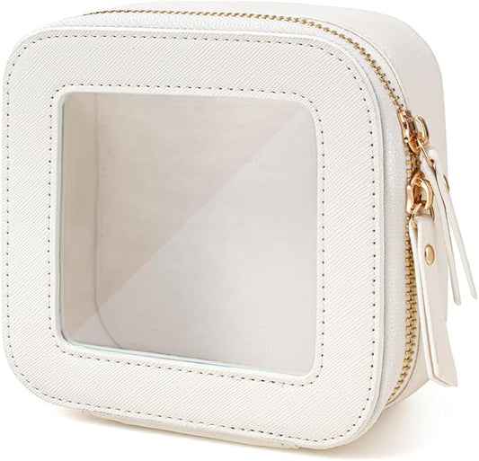 Travel Clear Makeup Bag Set, TSA Approved Cosmetic Bag Case with Zipper Portable Makeup Pouch Toiletry Bag Traveling Cosmetic Organizer Storage Bag Car Organizer Car Essentials