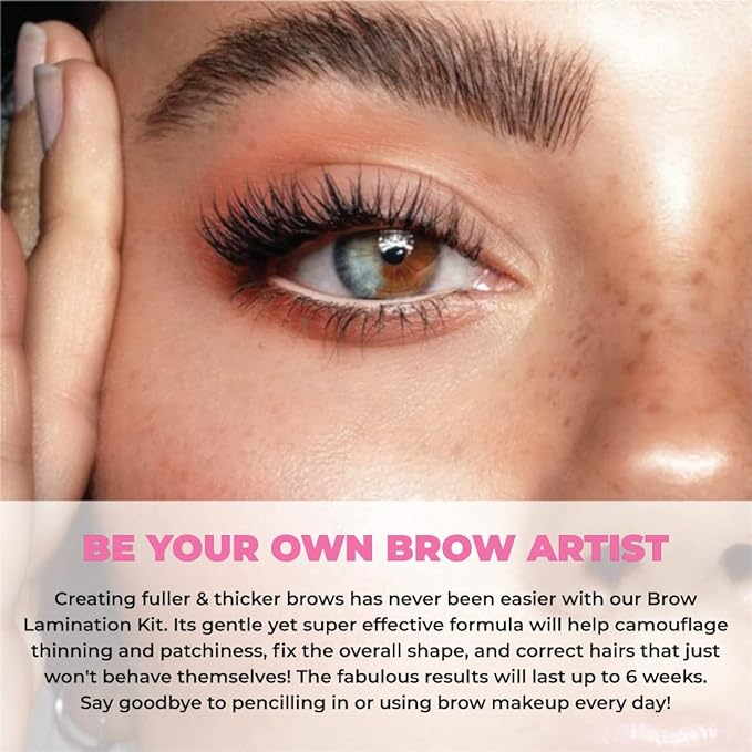 MIYA LASH Brow Lamination Kit | Professional Eyebrow Lamination with Keratin | DIY Brow Lift Kit | Fuller, Thicker Brows for 6 weeks | Includes Easy to Use Instruction, Treatment Tools & Brushes