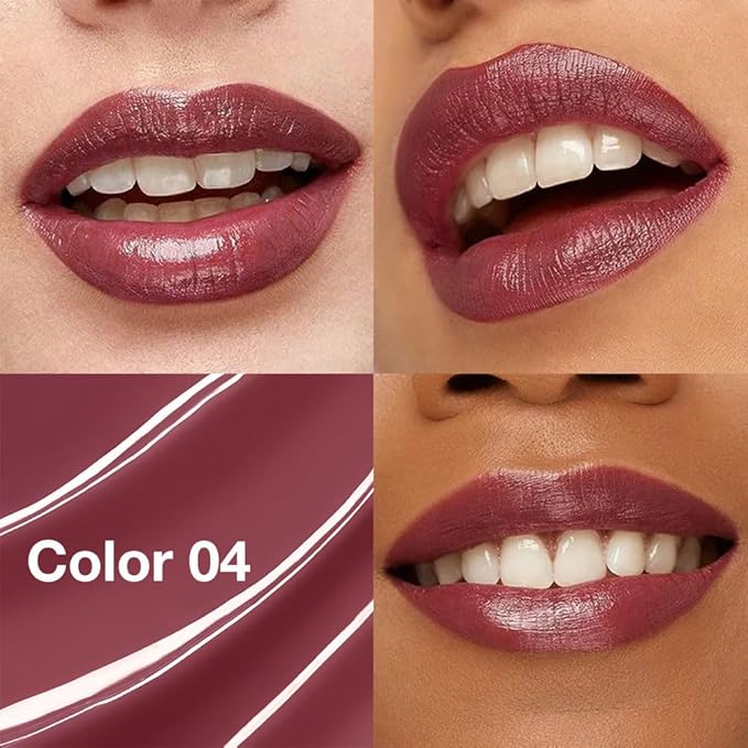 QIDSTERS Tinted Lip Balm Moisturizing Lipstick, Mauve Hydrating Lipstick for Women, 24 Hour Long Lasting Moisturization Lip Gloss Stain Makeup, Lightweight Non Greasy Moisturizer Lips, 04