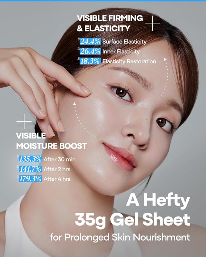 PDRN Collagen Gel Mask - Korean Overnight Face Mask for Firming & Deep Hydrating | Biome PDRN for Skin Elasticity | Korean Skin Care for Sensitive Skin | Fragrance-Free |1.23 oz, 4EA