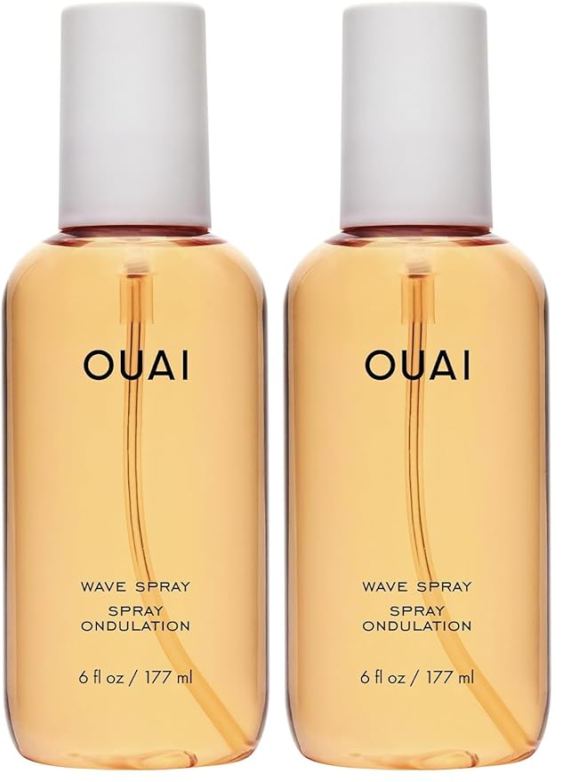 OUAI Wave Spray - Texture Spray for Hair with Coconut Oil & Rice Protein - Adds Texture, Volume & Shine for Beach Waves - Paraben Free, Safe for Color & Keratin-Treated Hair (6 fl oz) (Pack of 2)