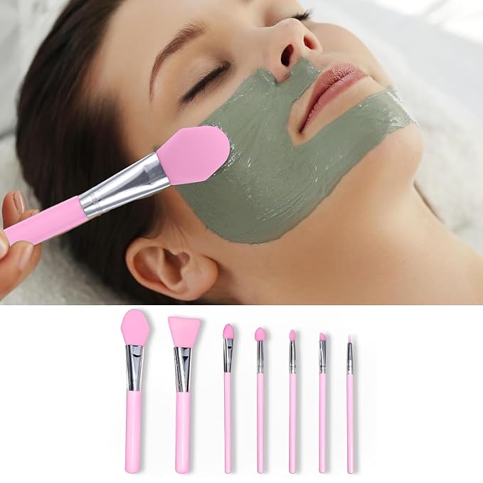 2 set Silicone Makeup Brush Applicator Kit,Reusable Silicone Epoxy Resin Applicator Sticks,Hairless Moisturizers, Body Lotion and Body Butter Applicator Tools.