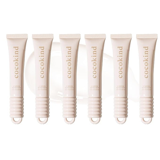 Cocokind Ceramide Lip Blur Balm, Be Real - Clear Hydrating Lip Balm with Ceramides & Peptides, Made for Sensitive Skin & Lips, Unflavored & Fragrance-Free - 6 pack