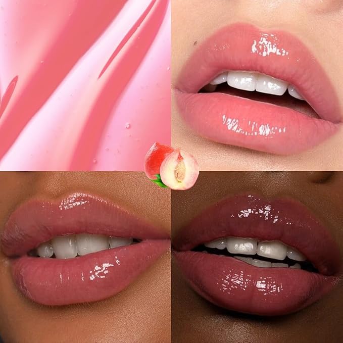 evpct Nourishing Moisturizing Tinted Lip Balm for A Sheer Tint of Color, Softens Smooths Hydrates Moisturizes, Lip Care Gloss Plumper Stain for Women Dry & Chapped Lips, 03# PEACH (0.21 Ounze)