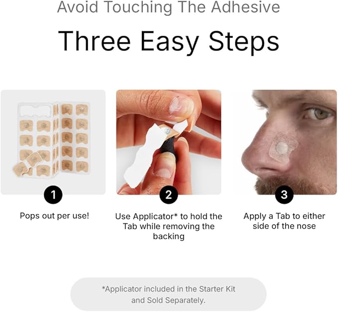 Intake Breathing Refill Tabs (60 Count) – Magnetic Nasal Strips for Sleeping – Breathing, Sleep & Exercise, All-Night Comfort