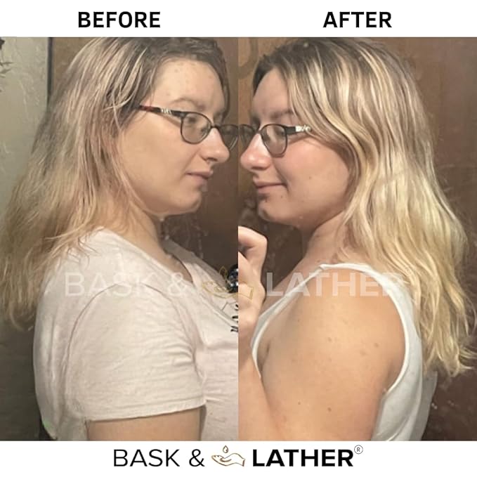 Bask & Lather Scalp Stimulator Hair Growth Oil, Cold Pressed Mint and Rosemary Blend with Grapeseed for Hair Growth, Organic Natural Leave in, All Hair Types, 2 Fl Oz