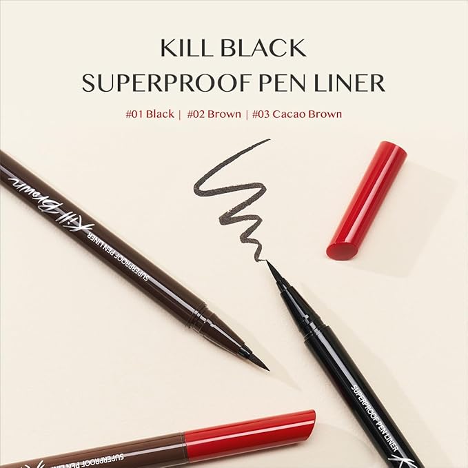 CLIO Superproof Pen Liquid Eye Liner, Precision Tip, Long Lasting, Smudge-Resistant, High-Intensity Color (002 BROWN (NEW))