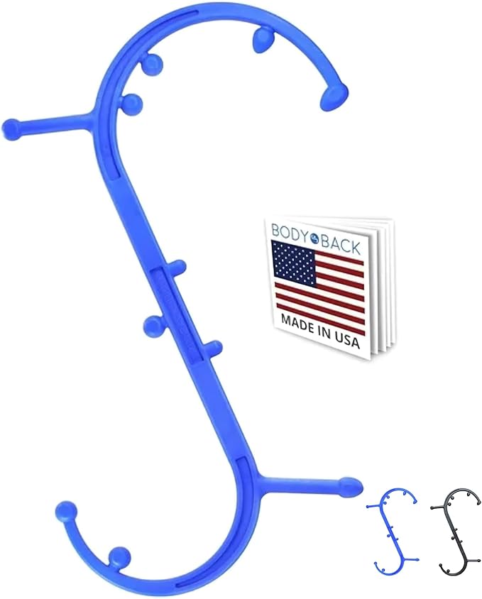 Body Back Buddy Classic USA Made Handheld Full Body Massage Cane Pressure & Trigger Point Massage Tool for Deep Tissue Pain Relief - Dual Massage Hooks for Back, Shoulder, Neck. Manual Back Massager