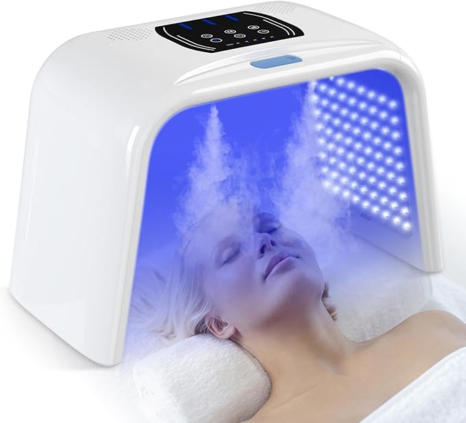 Holsn LED Light Therapy for Face Body with Spray LED Face Mask Light Therapy,Cycle Therapy Light & Time Preset & Adjustable LED Brightness Red Light Therapy Face Mask Beauty Salon Home SPA
