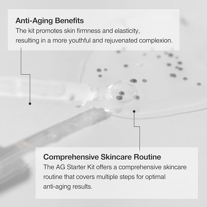 OxygenCeuticals AG Starter Kit – Anti-Aging Kit, Nutrient Toner 30ml, Caviar Protein Fluid 15ml & Age-Defying Caviar Cream 30ml