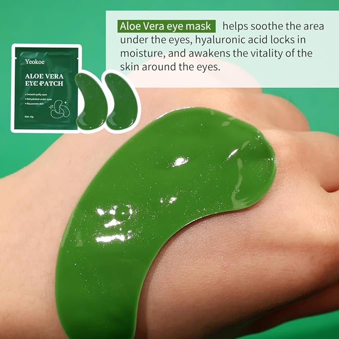 Yeokoe Under Eye Patches For Puffy Eyes and Dark Circles Wrinkle,30 Pairs Face Masks SkinCare With Retinol Serum,Aloe Vera,Rose Betaine