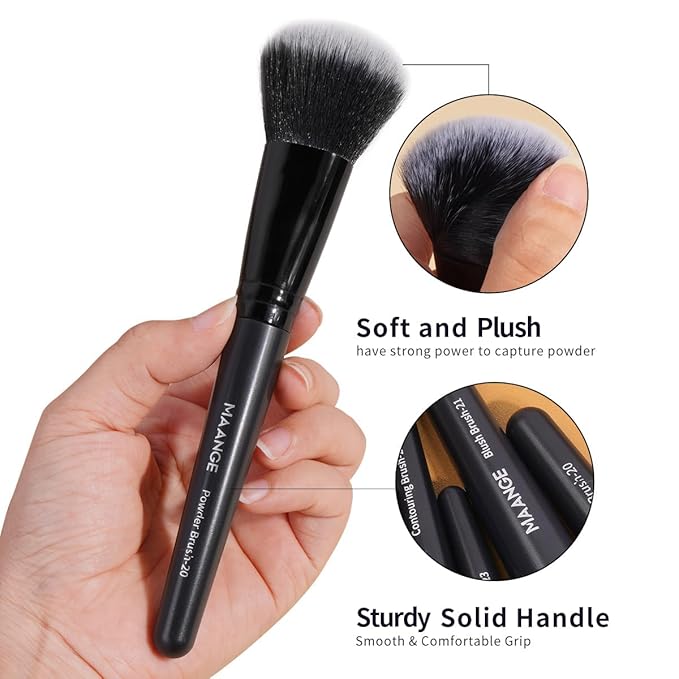 MAANGE Makeup Brushes 49 Pcs Makeup Kit, Multi-functional Makeup Tool Set with Makeup Brush Foundation Brush Make up Brushes Set (Black, 49 Piece Set)