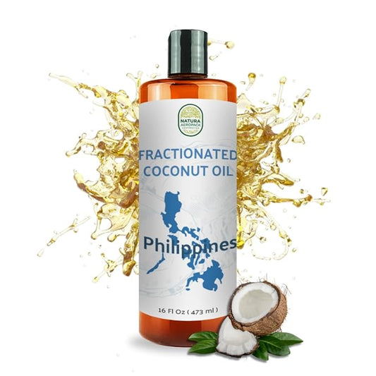 Nature Packaged Fractionated Coconut Oil - Sourced Directly from our Farm Partner in the Philippines - Carrier Oil for Diluting Essential Oils, Body, Hair, and Skin Moisturizer - (16oz)