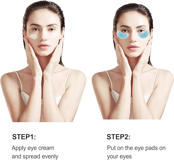 Reusable Under Eye Patches - 8PCS Hot & Cold Gel Eye Pads/Ice Pack for Puffy Eyes, Dark Circles & Eye Bags | Cooling Sleep Mask & Soothing Compress