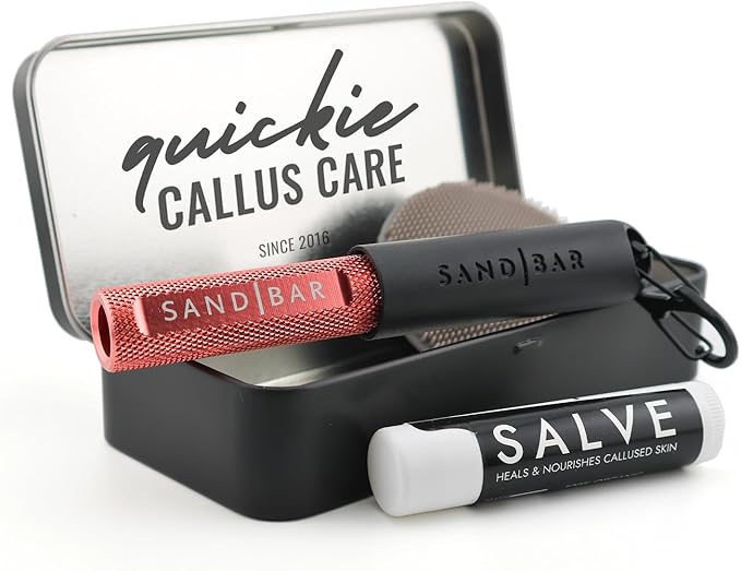 SandBar Callus Removal, Hand Callus Remover Salve Balm Stick for Working Hands, Lightweight Dead Skin Remover Tool Grit Surface, Knurled Handle, Magnetic Cap Hand File 4" - Pink
