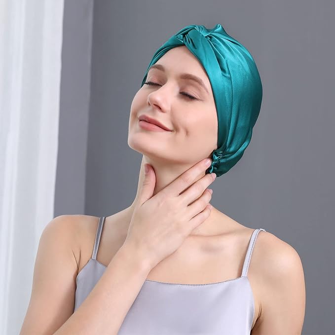DAISYSILK 100 Pure Mulberry Silk Hair Bonnet for Sleeping Silk Hair Wrap for Women