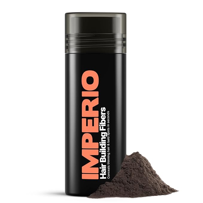 IMPERIO Hair Building Fibers for Thinning Hair - 26g Premium Hair Fibers for Women & Men - Dark Brown