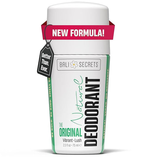 Bali Secrets Natural Deodorant for Women & Men. Nonsense Free. Clean Formula for Sensitive Skin. Strong & Reliable Odor Protection. No Synthetic Aluminum. Organic & Vegan [THE ORIGINAL]