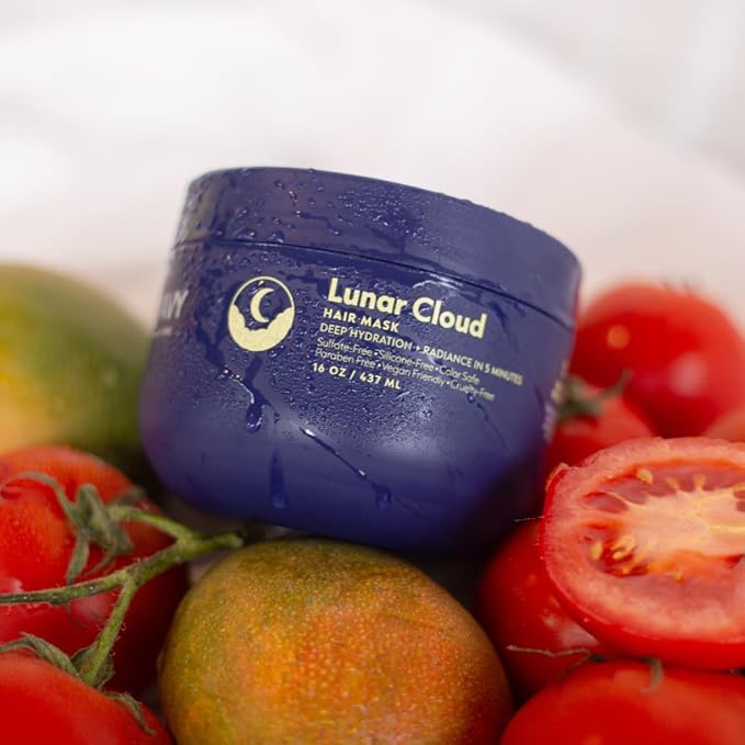 NAVY HAIR CARE Lunar Cloud Hair Mask | Deep Hydration, Frizz Control & Repair for All Hair Types | Lightweight Treatment with Argan Oil, Coconut Oil & Keratin | Vegan & Cruelty Free | 16 oz