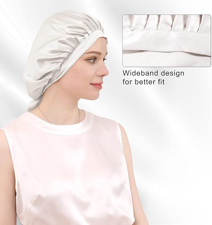 DAISYSILK 100 Pure Mulberry Silk Hair Bonnet for Sleeping Silk Hair Wrap for Women