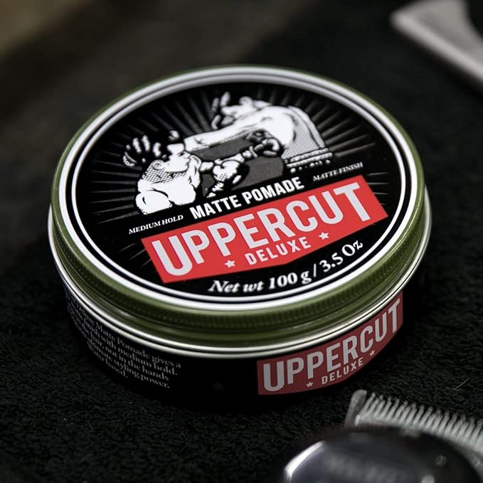 Uppercut Deluxe Matte Pomade for Men – Medium Hold, No Shine, Water-Based Hair Styling Cream, Easy Wash Out, Natural Matte Finish, 3.5 oz / 100 g (2-PACK)