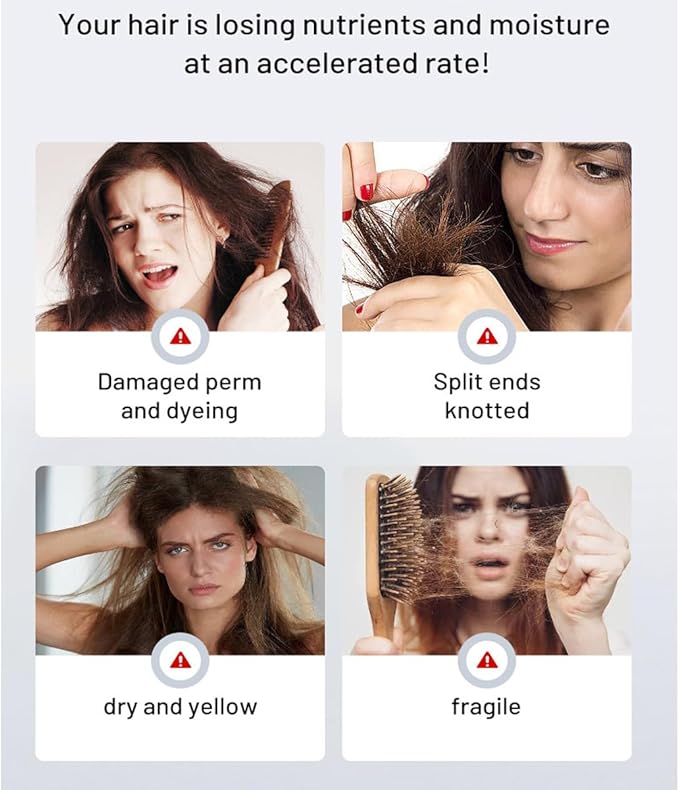 Hair Treatment Serum,Vitamins A C E Pro B5,No Rinse Essence for Frizzy and Dry Damaged Hair,with Argan Avocado & Moroccan Oil (40 Capsules)