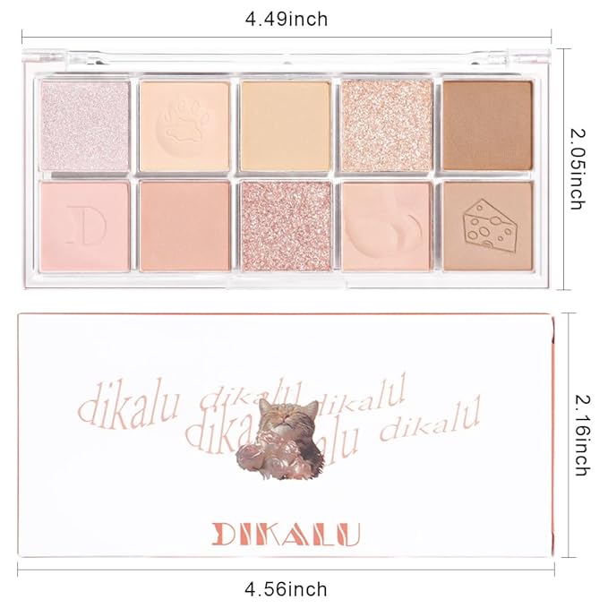 ORANOT 10Colors Nude Pink Rose Gold Colorful Eyeshadow Palette Makeup,Natural Neutral Eye Shadow,Naturing-Looking Long Lasting Waterproof Blendable Hypoallergenic Suitable for Beginners