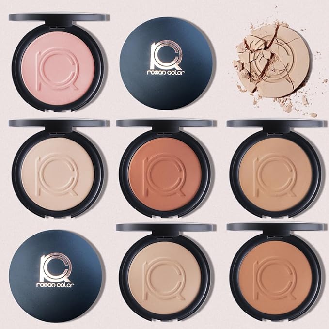 Makeup Beauty Pressed Powder foundation Compact Full Coverage Foundation Skin Care Face Makeup Essentials Contour Palette Setting Powder fit me powder foundation makup 0.49 OZ (Kale, 0.49 OZ)