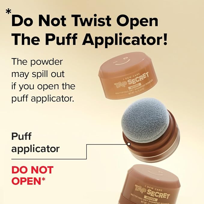 I DEW CARE Biotin Clarifying Dry Shampoo - Tap Secret Brown | Strengthening & Volumizing, Powder Type, Refillable, Travel size, Non-aerosol, Brunette, Korean Ginseng, Preppy Stuff, 0.26 Oz