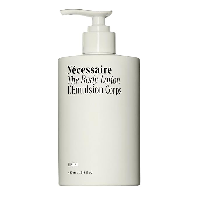 Nécessaire The Body Lotion Hinoki – Multi-Peptide Moisturizer - Firming Body Lotion for Women + Men. 2.5% Niacinamide. Dermatologist-Tested, Vegan. Hypoallergenic for Sensitive Skin. 15.2oz