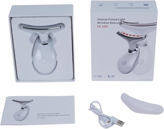 Facial and Neck Massager - Wrinkle Reducing Instrument & Face Sculpting Tool - Face Lift Device Facial Massager for Wrinkles and Fine Lines - Face Tightening and Lifting Device for Young & Firm Skin