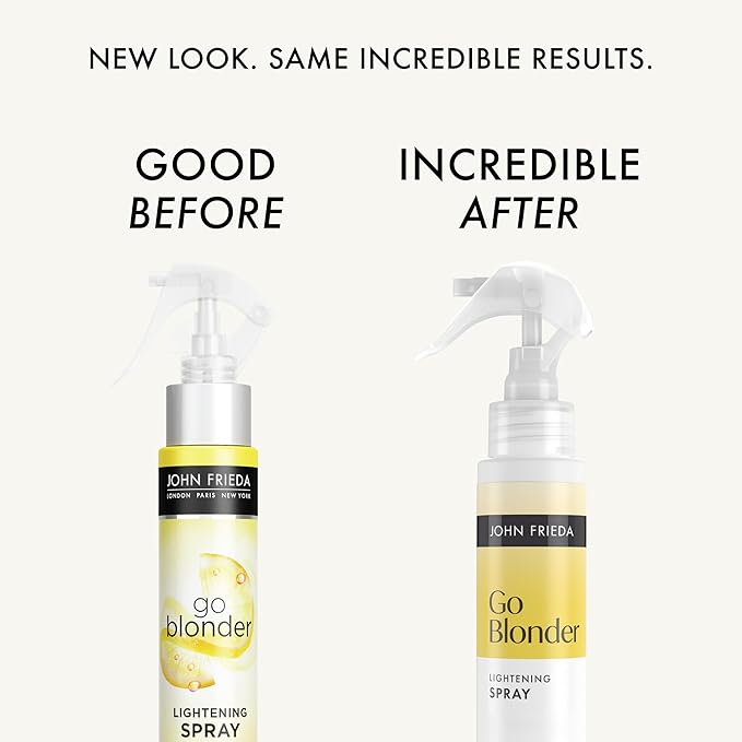 John Frieda Go Blonder Lightening Spray, Controlled Hair Lightener to Gradually Lighten Hair, with Citrus and Chamomile BlondMend Technology, 3.5 Oz