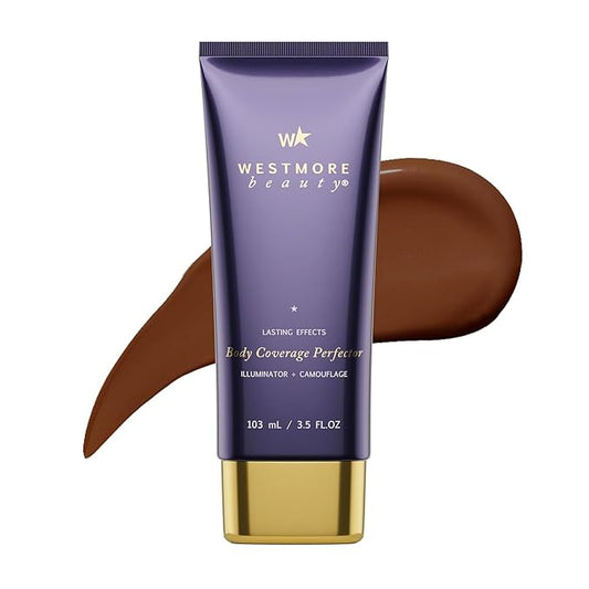 Westmore Beauty Body Coverage Perfector – Waterproof Leg & Body Makeup/Bronzer For Women - Best Tattoo Cover Up Makeup & Tattoo Concealer - 3.5 Oz Deep Radiance