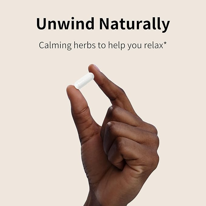 Nourished Natural - Calm + Sleep Capsules for Deep Rest & Relaxation with Ashwagandha, Chamomile, Tart Cherry Extract, Passionflower, L-theanine, & Magnesium - 180 Capsules