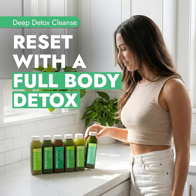 Raw Generation 10-Day Detox Cleanse – 23% Less Sugar Than Other Cleanses | Detox Your Body | Reset Your Diet & Support Weight Loss | Improved Energy | Clearer Skin | Improved Gut Health