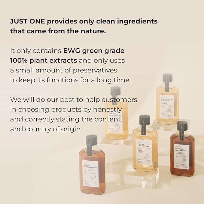 BOM Cosmetics Just One Chamaecyparis Obtusa Leaf Extract 5.07 Fl. Oz, Facial Toner with 100% Herbal Extract, Hydrating & Calming, Soothe Sensitive Skin, Vegan, Korean Skincare