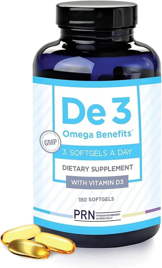 De3 Dry Eye Ultra Pure rTG Omega 3 – Support for Dry Eyes - 2400 mg EPA & DHA – New & Improved-Burpless-3 per day serving, 2-month supply