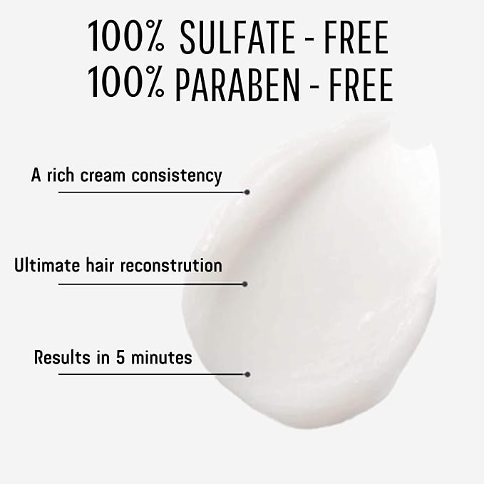 Intensive Repairs Lasting Hair Mask: Deep Conditioner for Dry, Damaged & Curly Hair with Argan and Macadamia Oil, 8.45 Fl OZ