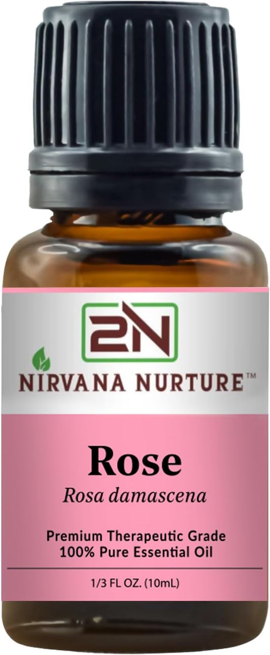Rose Essential Oil 100% Pure Premium Therapeutic Grade, Undiluted - Aromatherapy Diffuser for Calm and Relaxation, Skin Care, Hair Care