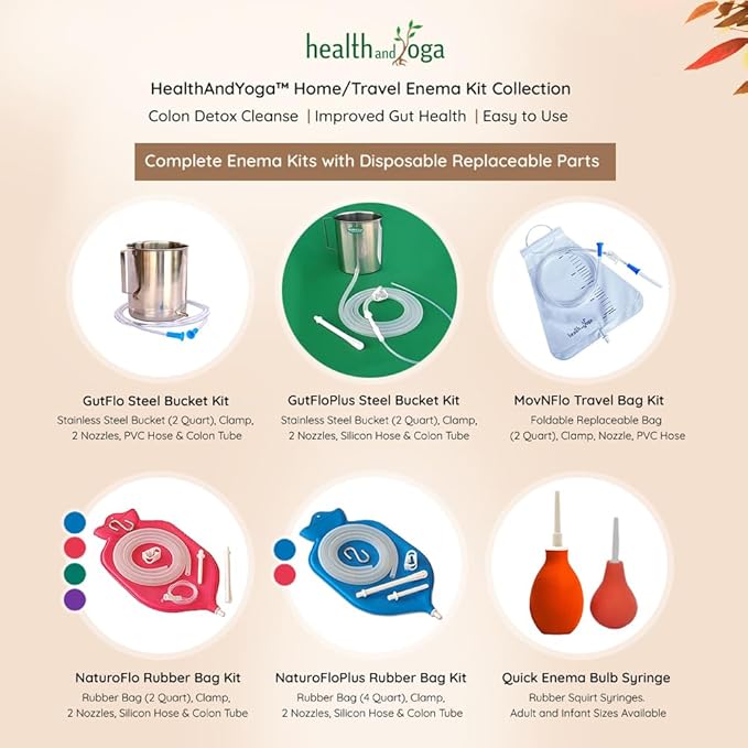 MovNFlo Super Economical Enema Bag Kit (2 Quart) - BPA and Latex Free - Foldable and Compact - Travel Compatible for Fleet Enema Anal Douche (1 Count (Pack of 1))