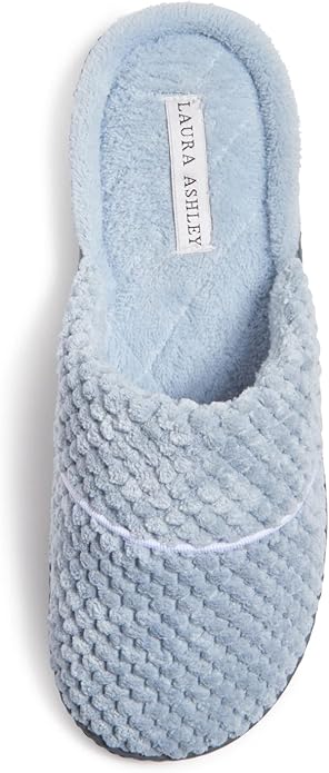 Laura Ashley Ladies Spa Rugged Slippers With Memory Foam Insole